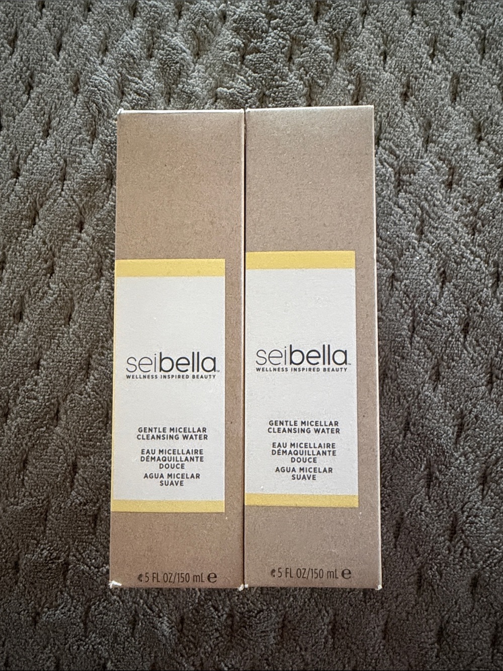 Seibella Gentle Micellar Cleansing Water - Beige & White (2-Pack)